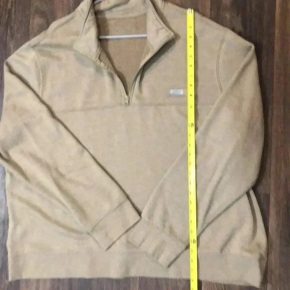 Ocean Coast Camel Cotton Blend  Quarter Zip Pullover Men’s Size 2XL - Picture 5 of 10
